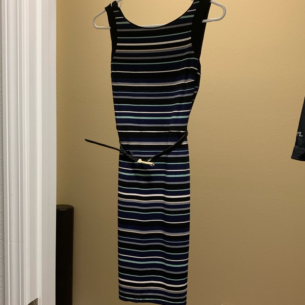 White House Black Market Stripe Jersey Dress